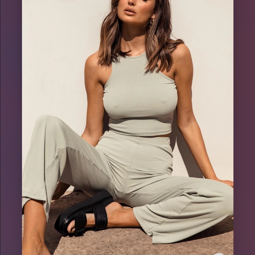 Princess Polly Fabien Set Green